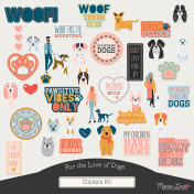 For the Love of Dogs Stickers Kit