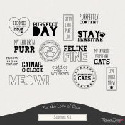 For The Love Of Cats Word Art Kit