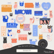 For The Love Of Cats Stickers Kit