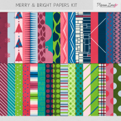 Merry & Bright Papers Kit