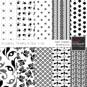 Floral Paper Templates 1-10 Kit