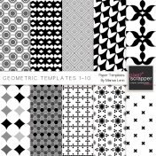 Geometric Paper Templates 1-10 Kit