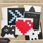 Video Game Valentine Papers Kit #3