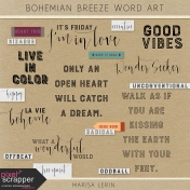 Bohemian Breeze Word Art Kit