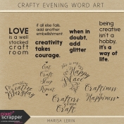 Crafty Evening Word Art Kit