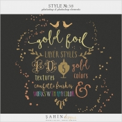 Style No.58: Gold Foil & Confetti Brushes