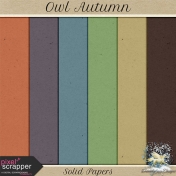 Owl Autumn Solid Papers