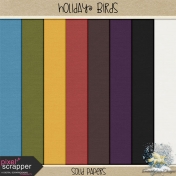 Holiday Birds- Solid Papers