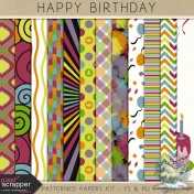 Happy Birthday- patterned papers