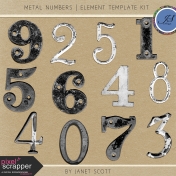 Metal Numbers Element Template Kit