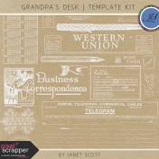 Grandpa's Desk- Stamp Template Kit