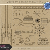 Winter Day- Doodle Template Kit 4