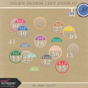 Toolbox Calendar- Date Sticker Kit