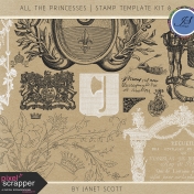 All the Princesses- Stamp Template Kit 8