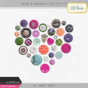 Snow & Snuggles- Button Kit