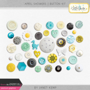 April Showers- Button Kit