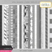 April Showers- Paper Template Kit