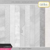 April Showers- Watercolor Paper Template Kit