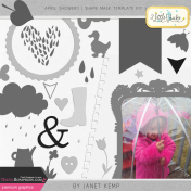 April Showers- Shape Mask Template Kit 3