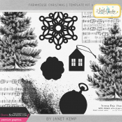 Farmhouse Christmas- Template Kit 2