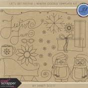 Let's Get Festive- Winter Doodle Template Kit