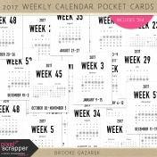 2017 Weekly Calendar Pocket Cards Kit