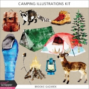 Camping Illustrations Kit