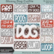 Grayscale Glossy Dog Cut Files