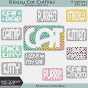 Grayscale Glossy Cat Cut Files