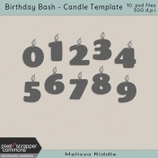 Birthday Bash- Layered Candle Template Kit