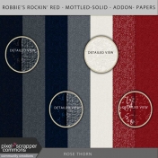 Robbie's Rockin Red- Mottled-Solid- Addon Papers