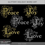 Glittery Holiday Word-Art
