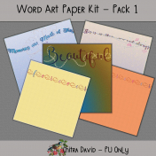 Word Art Papers Kit