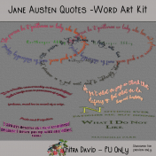 Jane Austen Quotes- Word Art Kit