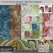 Scraptorial 5- HoHoHoly Night Marbled Papers Kit