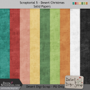 Desert Christmas-Scraptorial 5-22 Oct-Solid Papers Kit