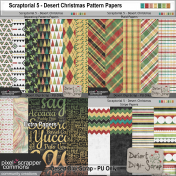 Desert Christmas-Scraptorial 5-22 Oct-Pattern Papers Kit