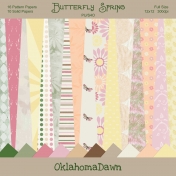 Butterfly Spring- pattern and solid paper kit