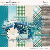 Pixel Scrapper Mini Kit - Today; Digital scrapbooking papers and elements