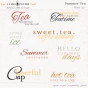 Summer Tea Word Art