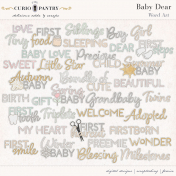 Baby Dear Word Art