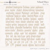 School Days Word Art
