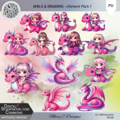 Girls & Dragons Element Pack 1