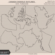 Canada Doodle Outlines