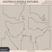 Australia Doodle Outlines