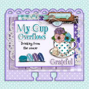 Bible Journal Memory Dex Card: My Cup Overflows
