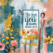 Bible Journaling Mixed Media The Lord will Guide You