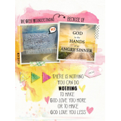Misunderstood God's Wrath (Bible journaling, Mixed Media)