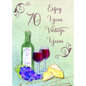 Vintage Wine Birthday Card