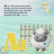 A: All We Like Sheep (Scripture Alphabet Book Page)